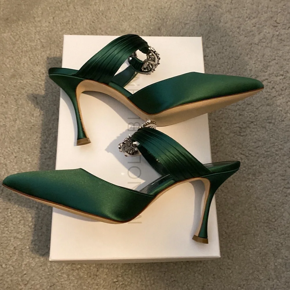 Manolo Blahnik green maidugura mule-BNIB!! - Picture 3 of 7